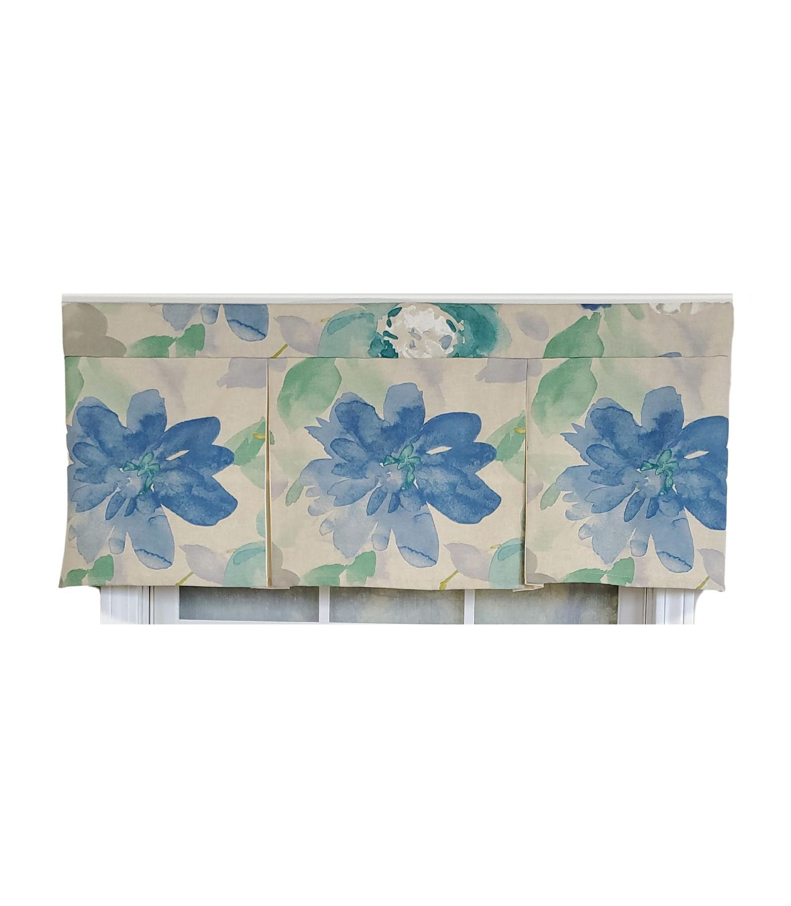 RLF Home 3" Rod Pocket High Quality Fabric Mantra Pleated Valance for Windows 50" x 17"