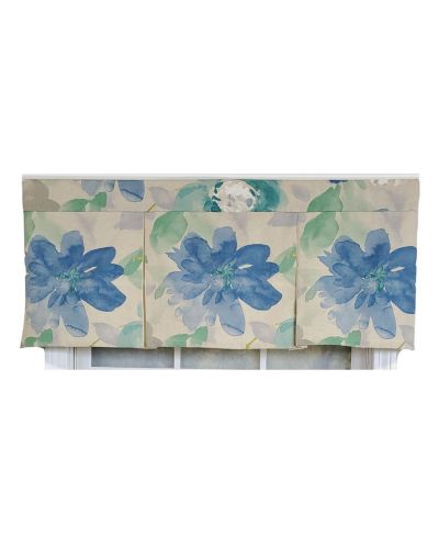 RLF Home 3" Rod Pocket High Quality Fabric Mantra Pleated Valance for Windows 50" x 17"