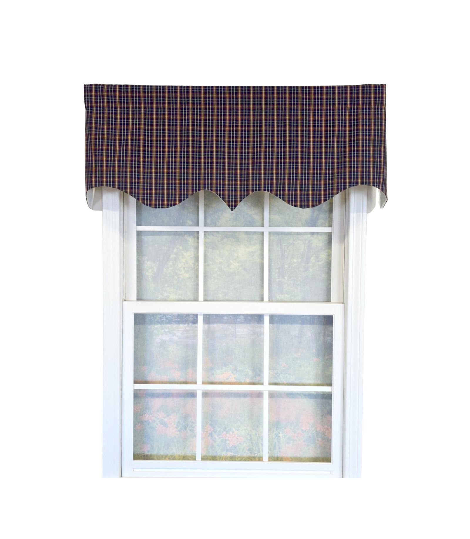 RLF Home 100% Cotton Palermo Regal Fully lined Windows Rod Pocket Valance 50" x 17"