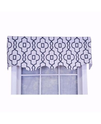Занавеска для окна RLF Home Modern Design Classic Crusade Regal Style 50" x 17" Light Navy