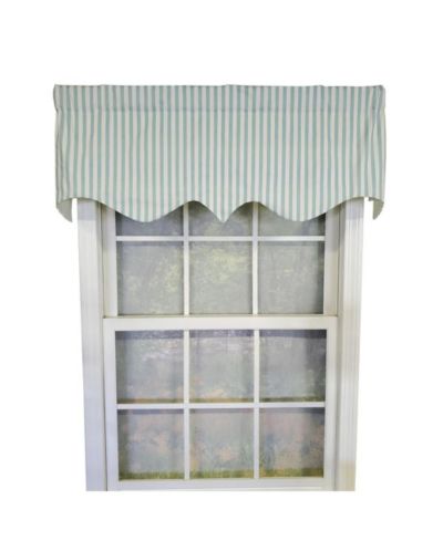 Роскошная элегантная декоративная занавеска RLF Home Candy Stripe Regal с карманом для штанги 50" x 17" Spa