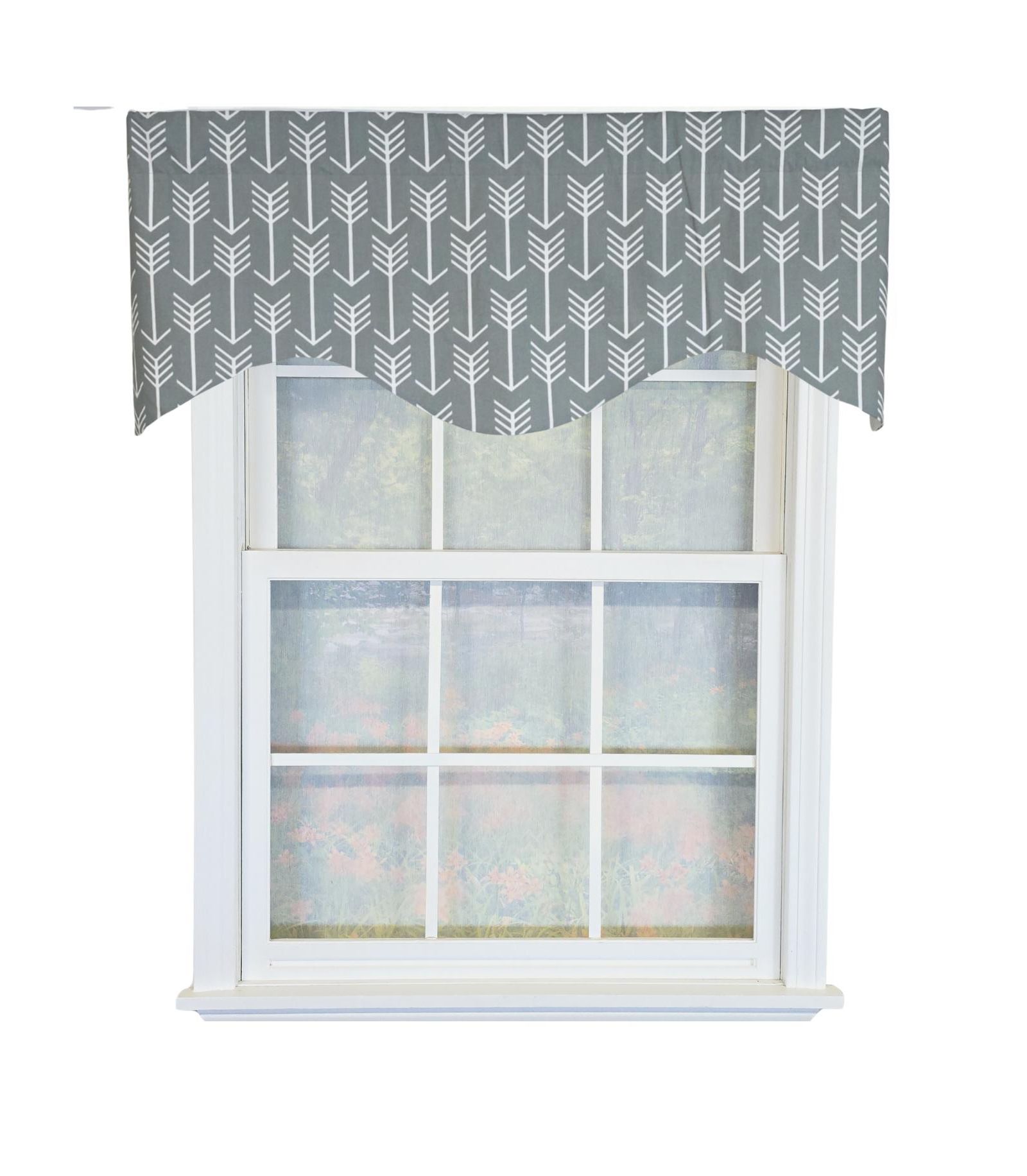 RLF Home 100% Cotton Native Cornice With Poly/Cotton Ivory lining Rod Pocket Valance 50" x 17"