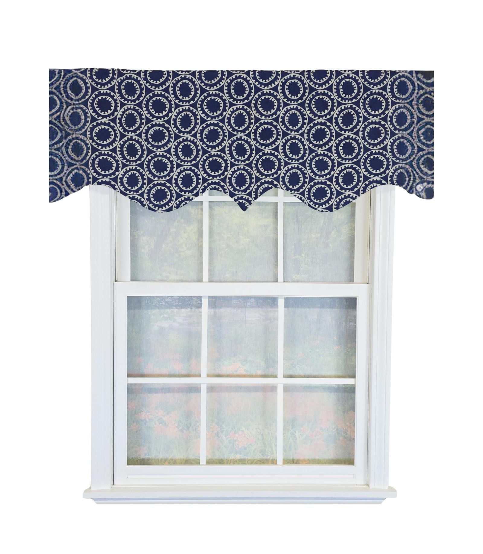 Занавеска RLF Home 100% Cotton Orbit Regal Fully lined Windows Rod Pocket 50" x 17"