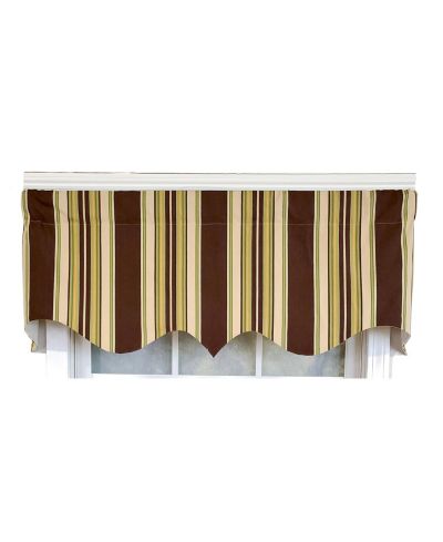 Декоративная валанс RLF Home Aurelia Stripe Regal, коричневый, 50" x 17"