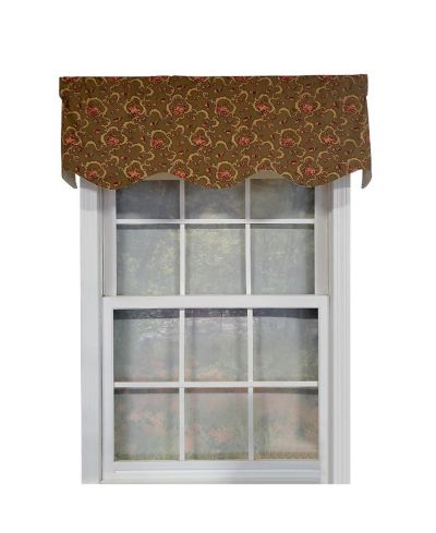 RLF Home Fani Provance 3" Rod Pocket Lining Luxurious and Elegant Window Treatment Valance 50" x 15"