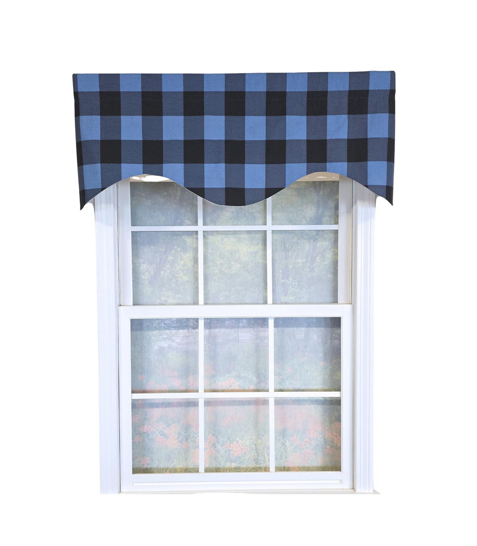 Занавеска RLF Home 100% Cotton Barnyard Check Cornice 50" x 17"