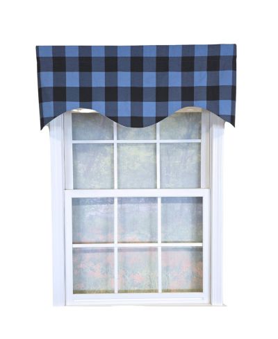 Занавеска RLF Home 100% Cotton Barnyard Check Cornice 50" x 17"