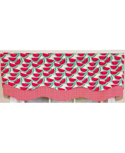 RLF Home 100% Cotton Sandias Glory  Fully lined Windows Rod Pocket Valance 50" x 16"