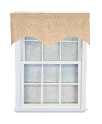 Декоративная занавеска RLF Home Fall Cornice Valance - 100% хлопок с айвори подкладкой 50" x 17" Tan