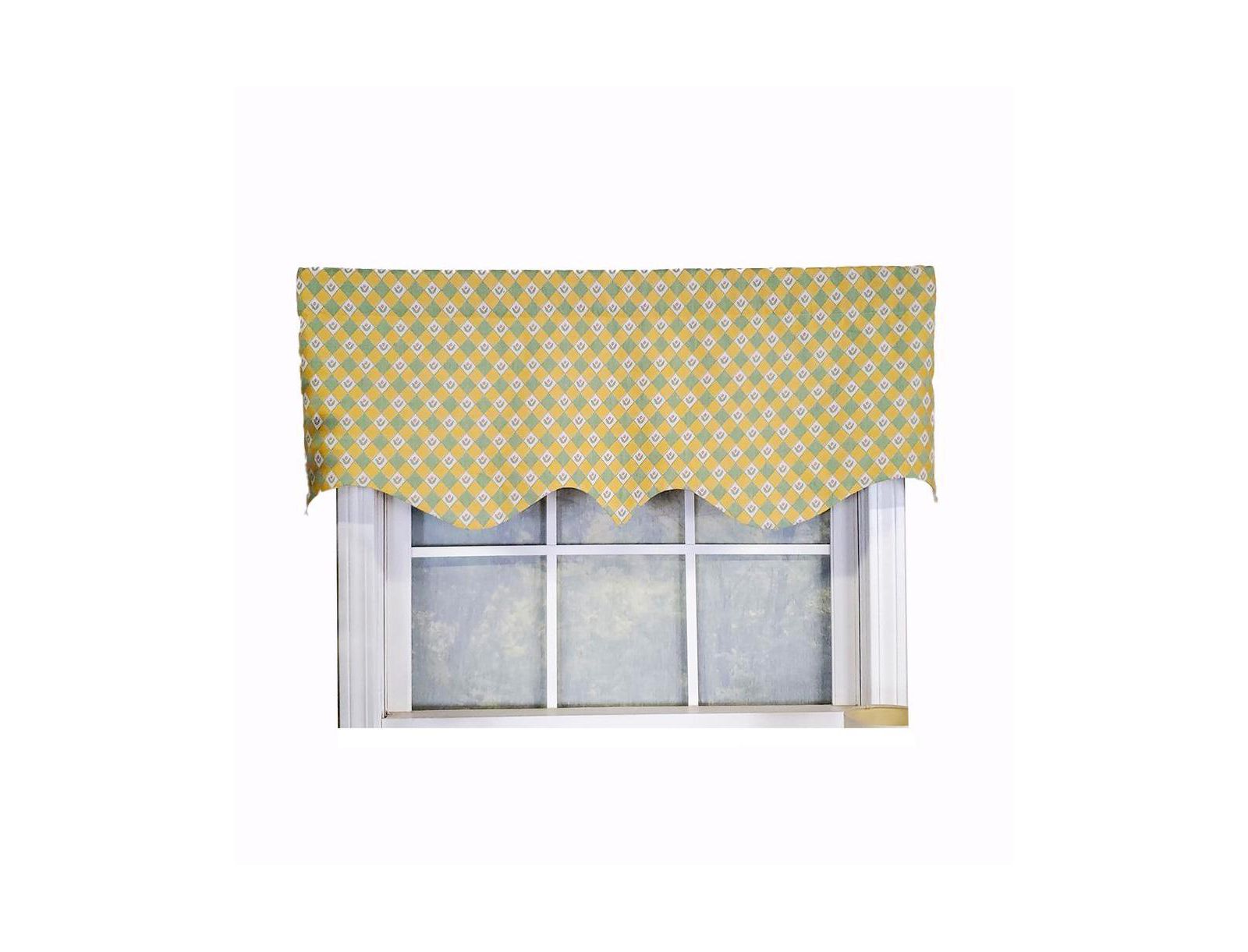 RLF Home Modern Design Classic Petite Flower Regal Style Window Valance.