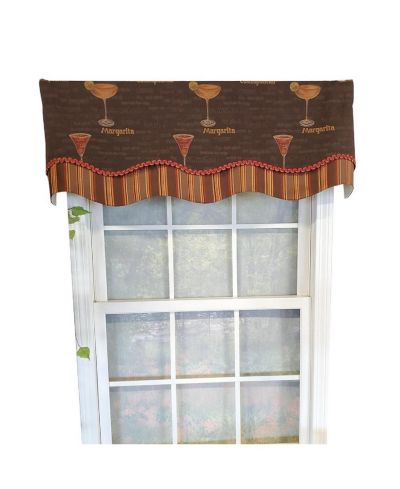 Декоративный козырек для окна RLF Home Martini Glory, 50" x 16", цвет Oakwood
