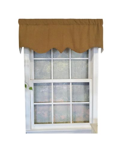 RLF Home Linen Slub Regal 3" Rod Pocket Lining Luxurious and Elegant Window Treatment Valance 50" x 17"