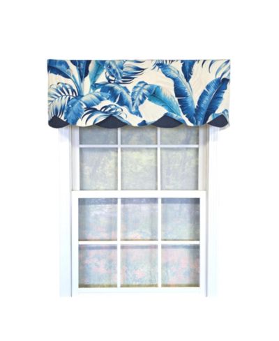 Занавеска RLF Home 100% Cotton Plantain Petticoat 50" x 15" Navy