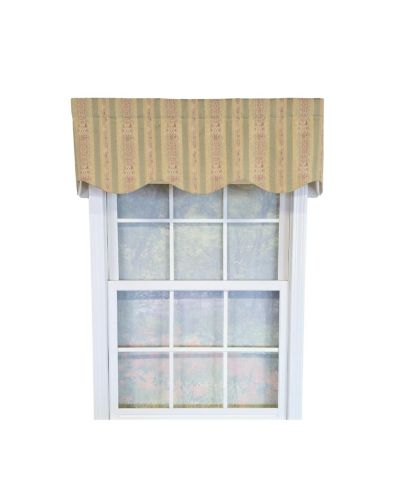 Занавеска RLF Home 100% Cotton Kuriyama Provance Fully lined Windows Rod Pocket, 50" x 15", Beige