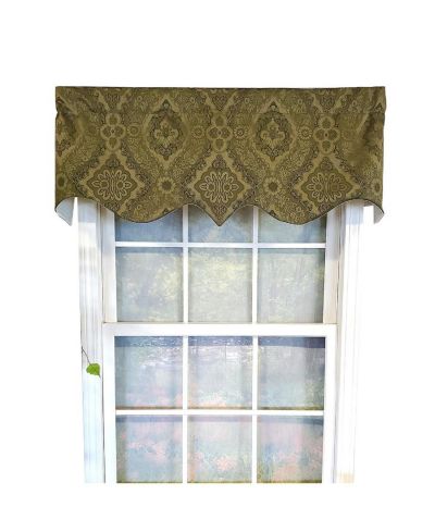 RLF Home декоративная занавеска-валанс Chintz Regal 3" Rod Pocket Olive 50" x 17"