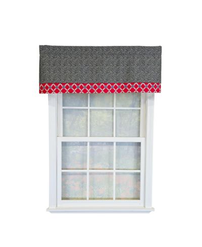 RLF Home декоративная занавеска Brazil Banded 50" x 16" Red, 100% Cotton