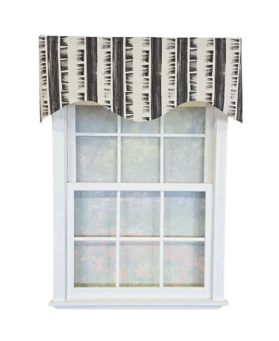 RLF Home декоративный козырек-штора Jaspeado, хлопок 100%, 50" x 17", черный