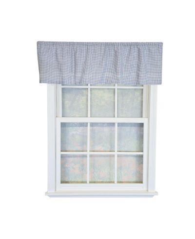 RLF Home 100% Cotton Crosswell Tailored Unlined Windows Rod Pocket Valance Curtains