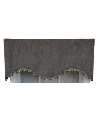 RLF Home декоративная занавеска Jasper с кисточками 50" x 17" Charcoal