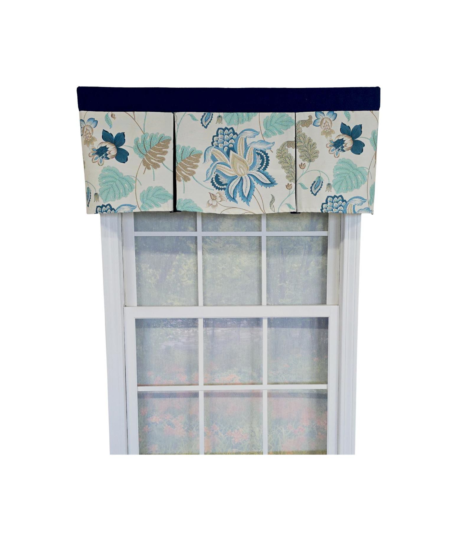 RLF Home 100% Cotton Samanta Pleated Unlined Windows Rod Pocket Valance
