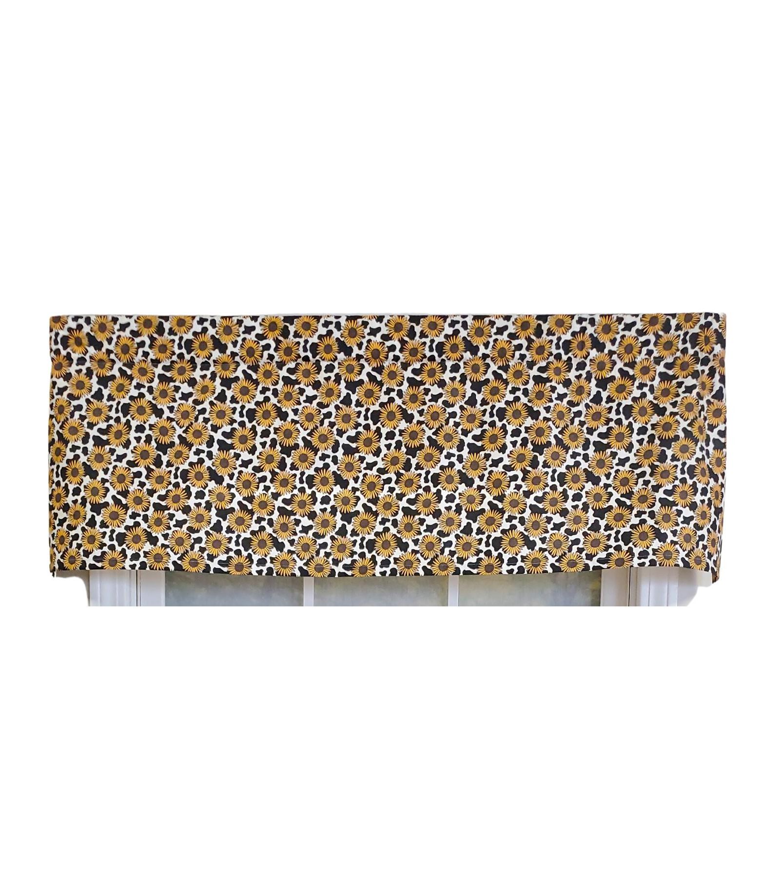 RLF Home 3" Rod Pocket High Quality Fabric Fall Field Tailored Valance for Windows 50" x 14"