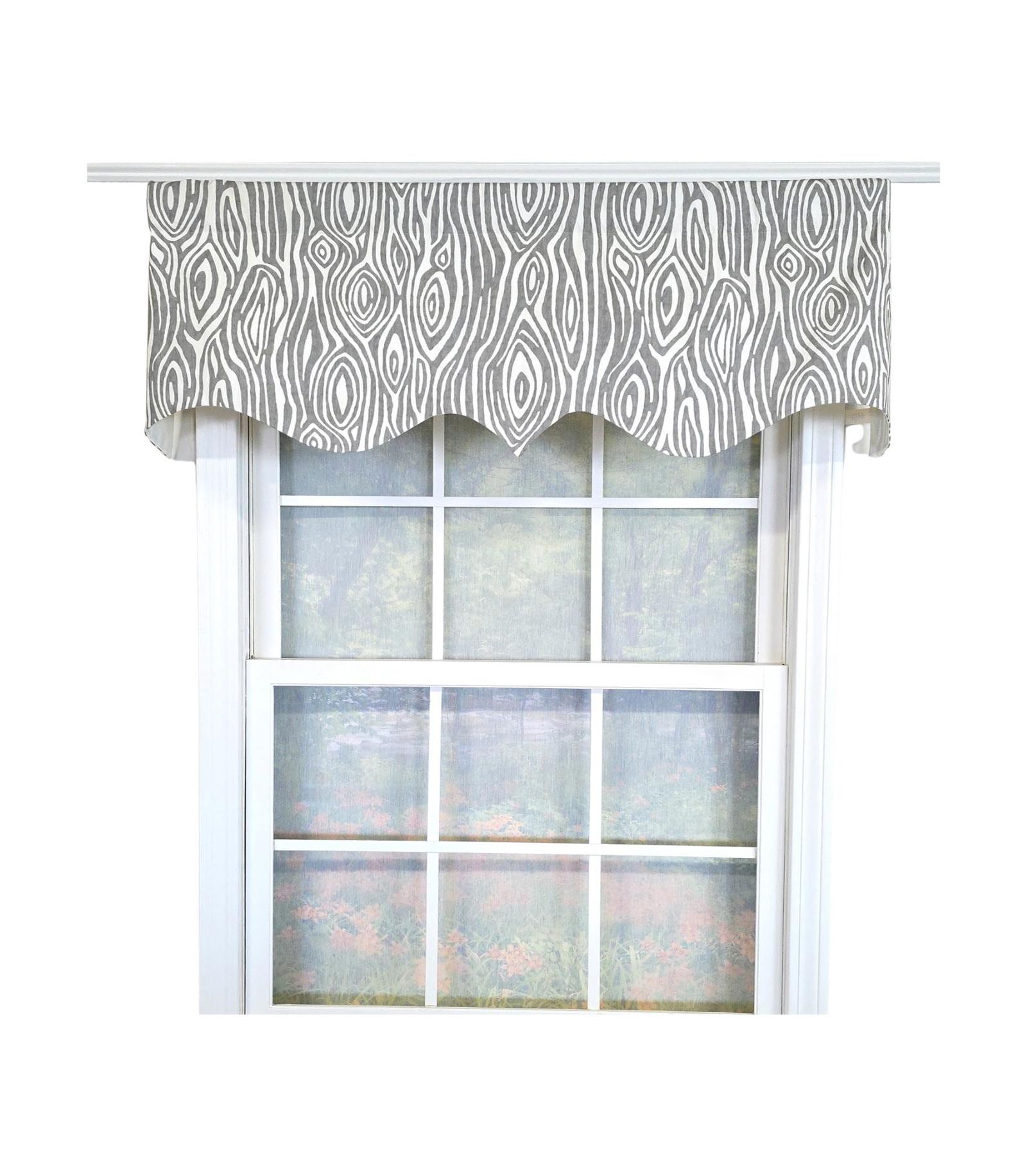 RLF Home 100% Cotton Nyx Regal Fully lined Windows Rod Pocket Valance