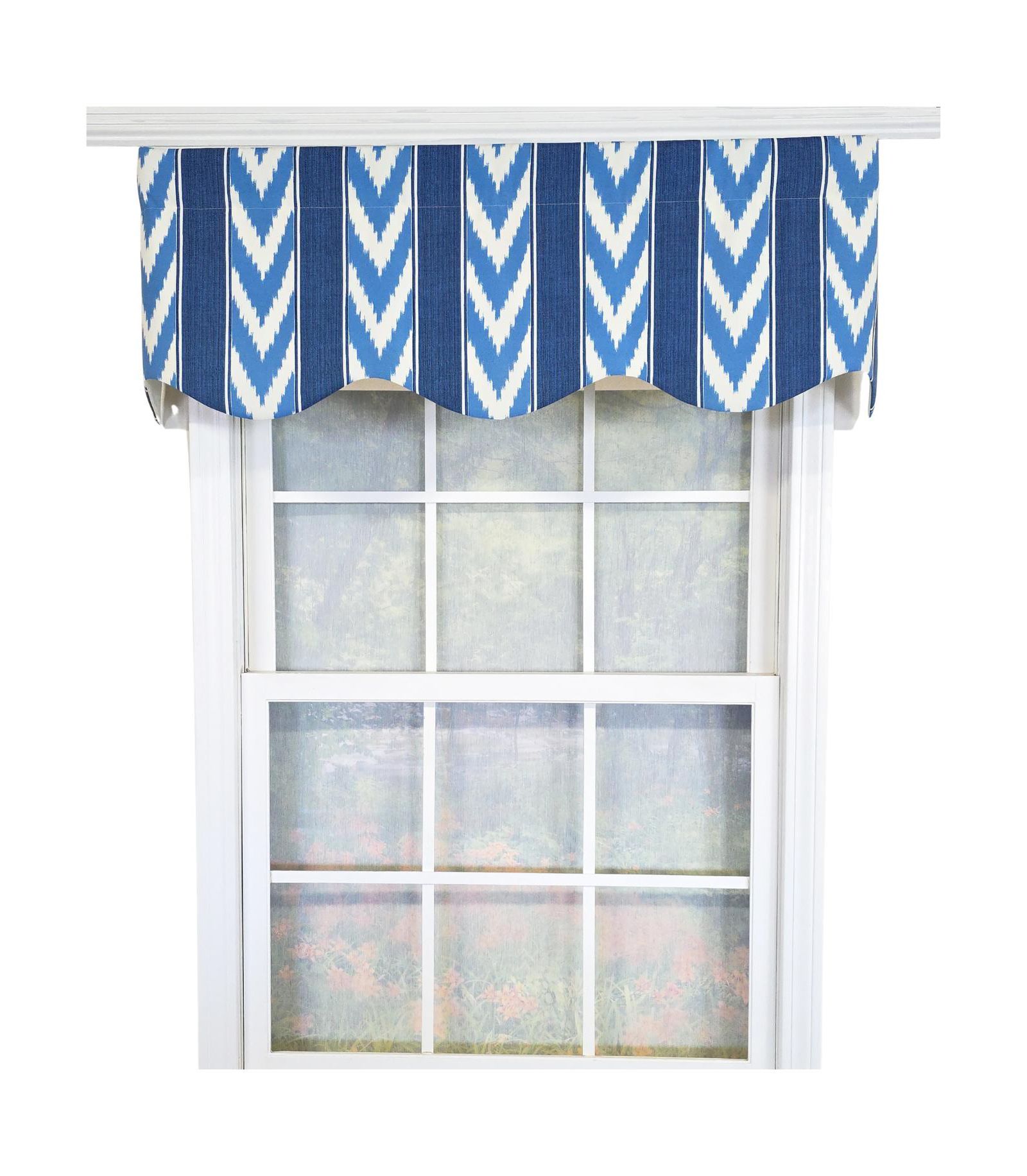 RLF Home 100% Cotton Sonar Provance Fully lined Windows Rod Pocket Valance.