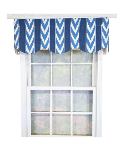 RLF Home 100% Cotton Sonar Provance Fully lined Windows Rod Pocket Valance.
