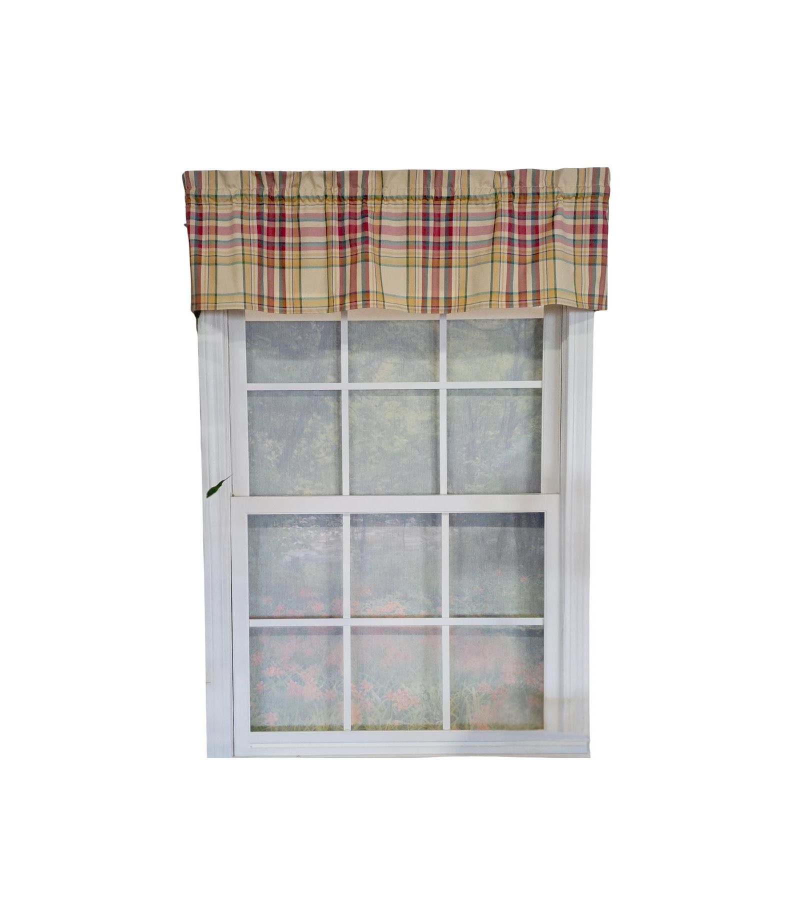 RLF Home 100% Polyester Syon Park Tailored  Unlined Windows Rod Pocket Valance 51" x 12"  Amber