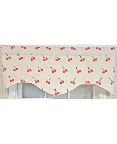 Занавеска RLF Home 100% Cotton Cherry Dance Glory, красная, 50" x 16"
