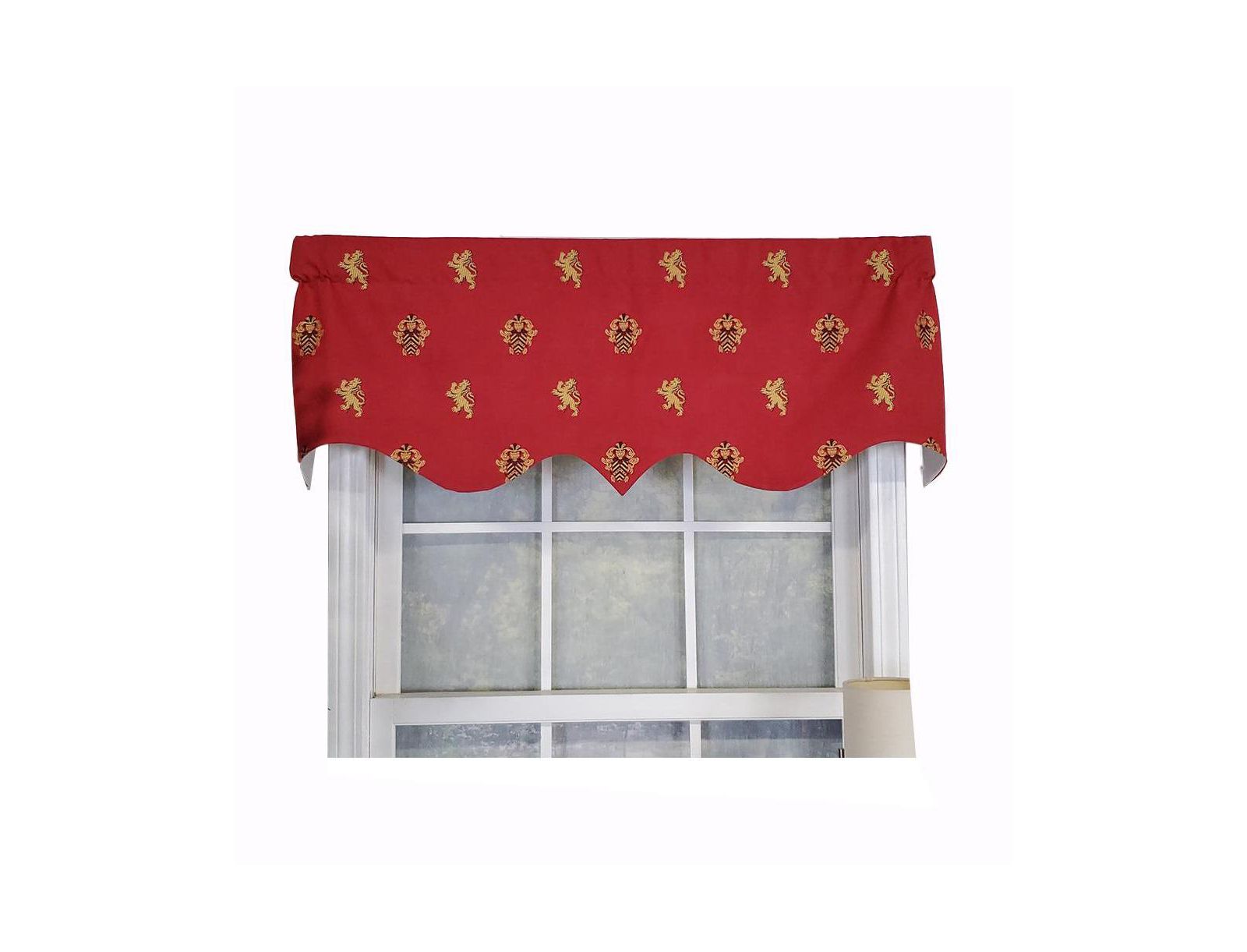 RLF Home Modern Design Classic Medieval Regal Window Valance, 50" x 17"