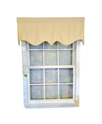 RLF Home декоративная занавеска (valance) Pin Stripe Regal 3" Rod Pocket, желтая, 50" x 17"