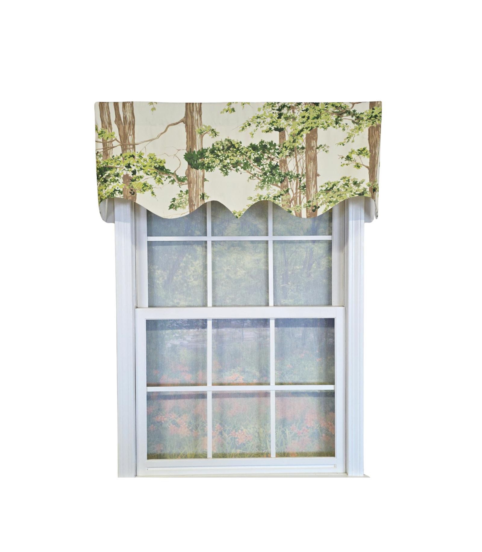 RLF Home 100% Cotton Canopy Regal  Fully lined Windows Rod Pocket Valance 50" x 17"