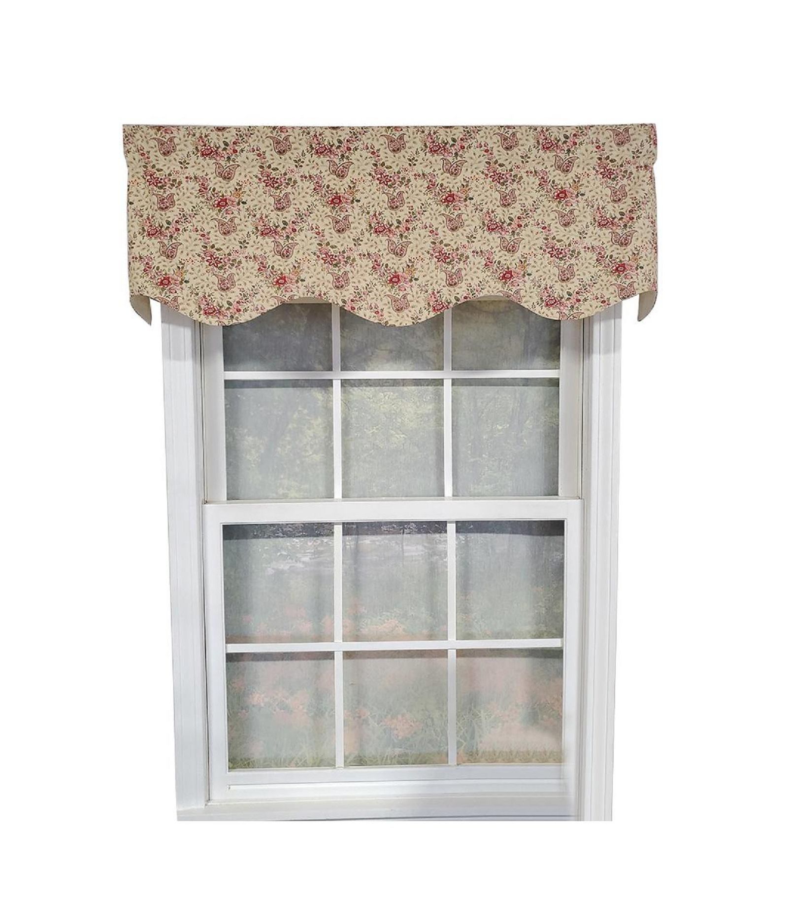 RLF Home Loulia Provance 3" Rod Pocket Lining Luxurious and Elegant Window Treatment Valance