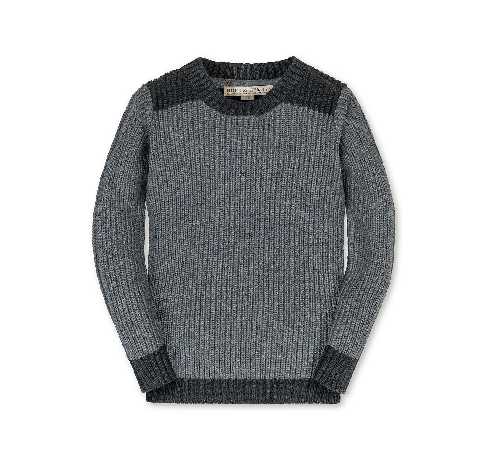 Свитер Hope & Henry для мальчиков Organic Long Sleeve Shoulder Detail Crewneck Pullover