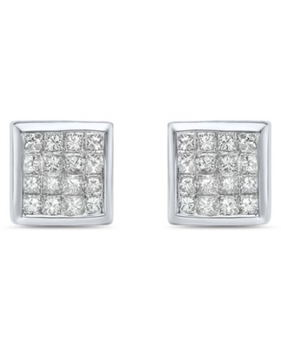 Серьги-гвоздики Macy's Diamond Stud Earrings (3/4 ct. t.w.) в 10k White Gold