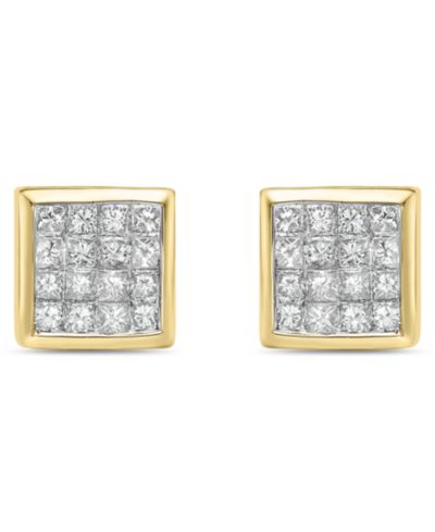 Серьги-гвоздики Macy's Diamond Stud Earrings (3/4 ct. t.w.) в 10k White Gold