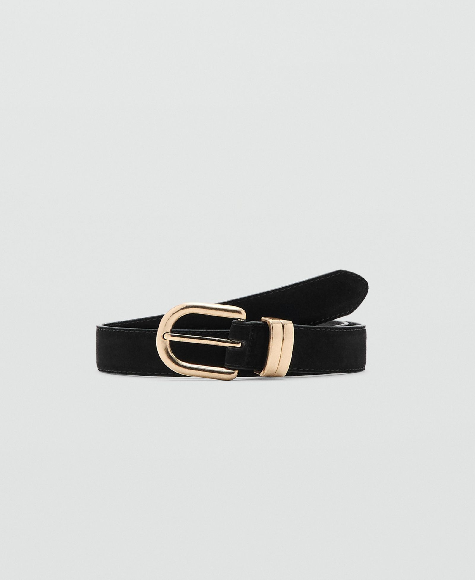 Mango Women's Suede Leather Belt