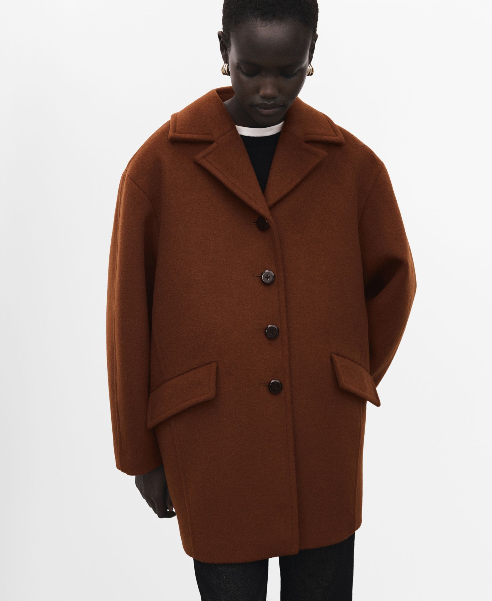 Женское пальто Mango Wool Blend