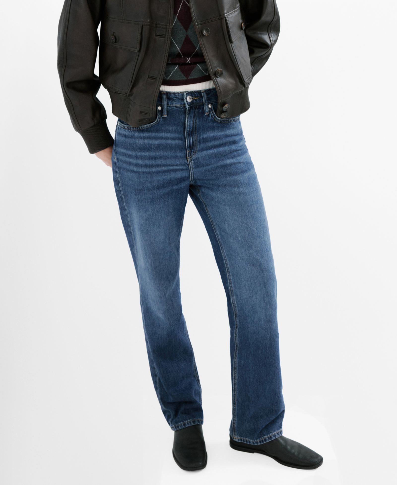 Mango Women's Matilda Mid-Rise Straight Jeans