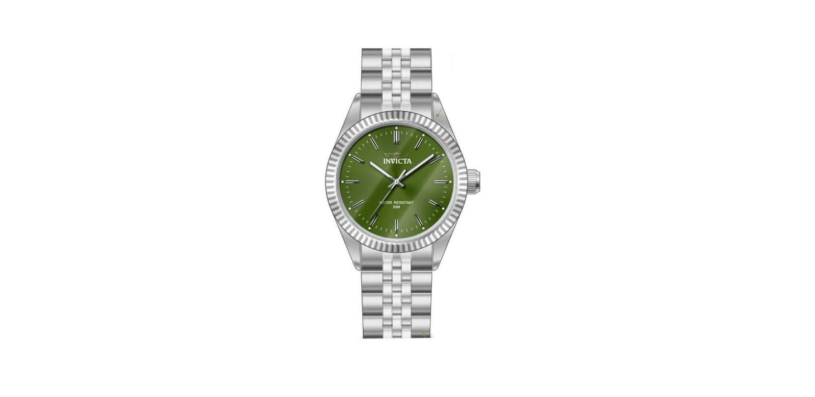 Женские часы Invicta 49217 Specialty Quartz 3 Hand с зеленым циферблатом