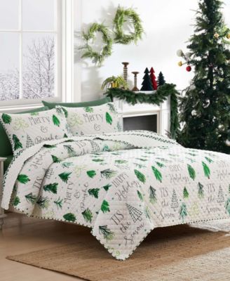 Avanti реверсивный комплект из 3-х стеганых покрывал Avanti Christmas Trees