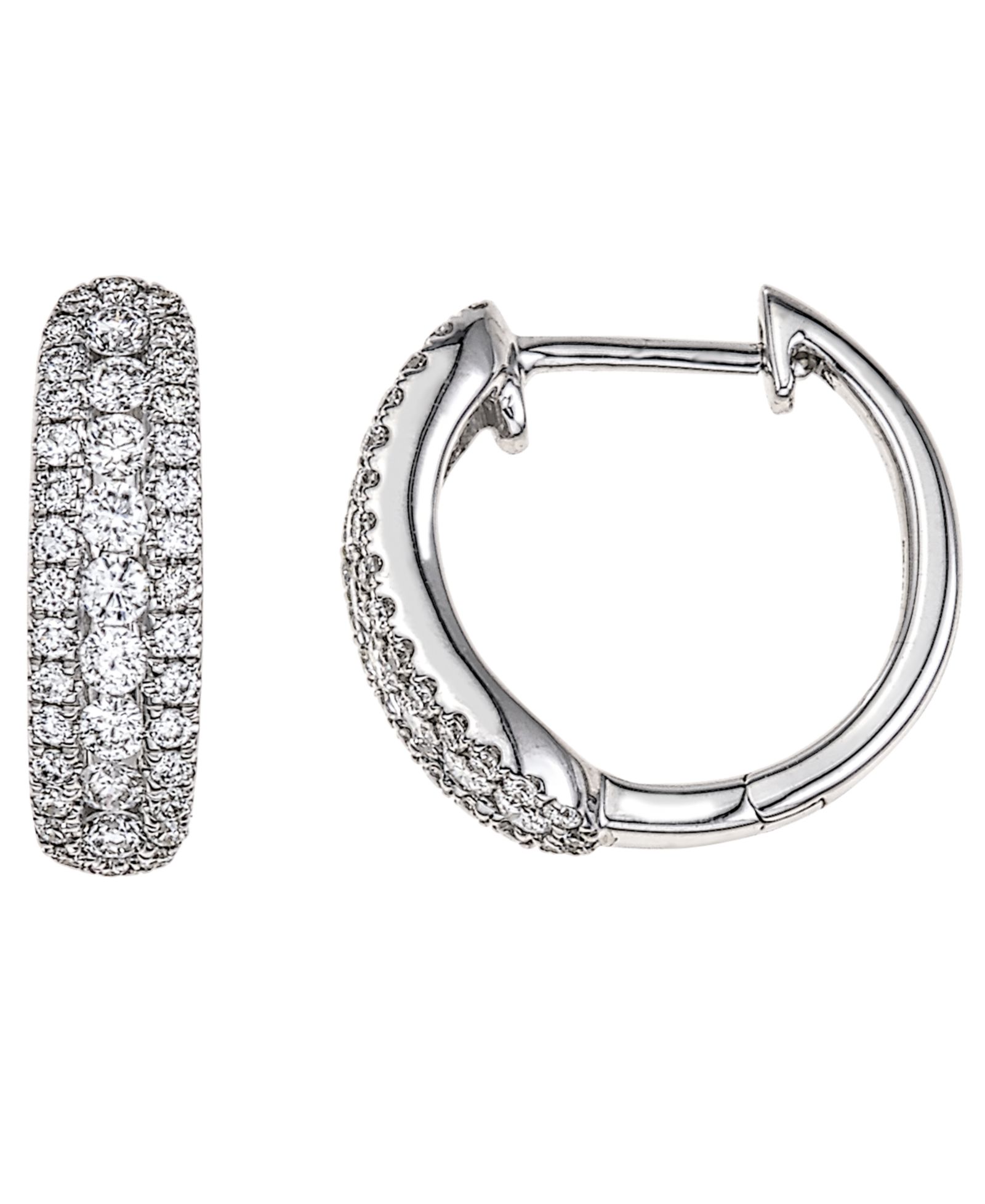 Серьги-кольца с бриллиантами (1/2 ct. t.w.) в 14k желтом золоте