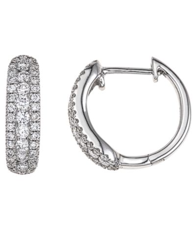 Серьги-кольца с бриллиантами (1/2 ct. t.w.) в 14k желтом золоте