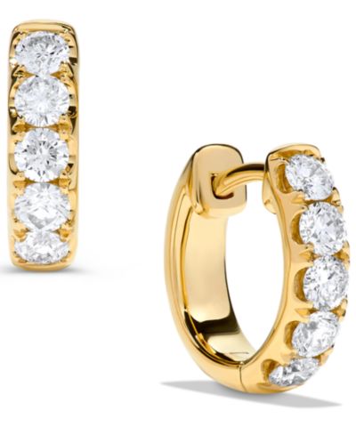 Серьги с бриллиантами (1 ct. t.w.) в 14k желтом золоте