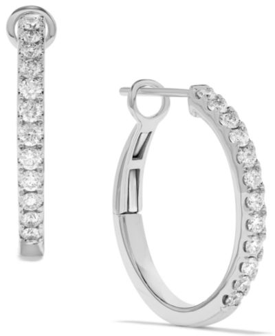 Macy's серьги-кольца с бриллиантами (5/8 ct. t.w.) в 14k Yellow Gold