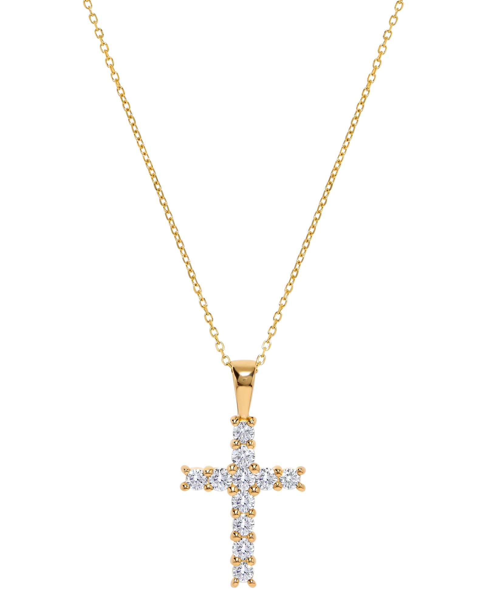 Подвеска-кулон с бриллиантами 5/8 ct. t.w. в желтом золоте 14k