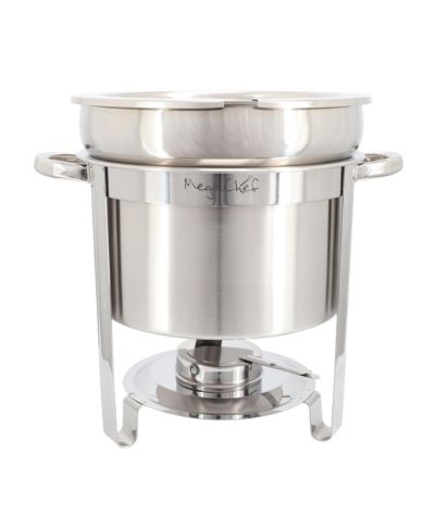 Профессиональная суповая чаша MegaChef из нержавеющей стали, круглая, 7.4 Quart, подогреватель для еды/шведский стол