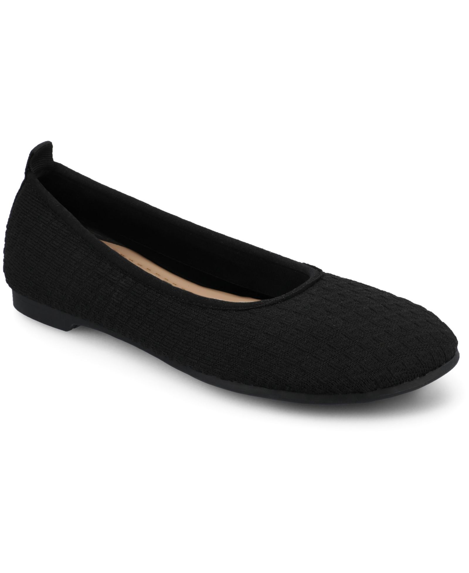 Journee Collection Women's Aria Knitted Round Toe Knit Flats