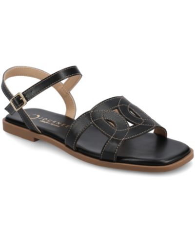 Journee Collection Women's Bridey Open Toe Ankle Strap Sandals